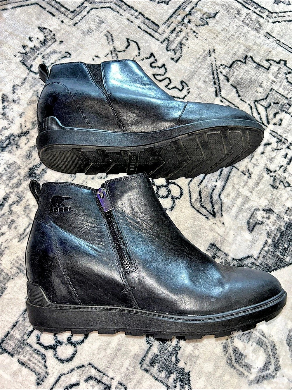 Sorel Joan Evie 11 Zip Leather Ankle Boots US 11